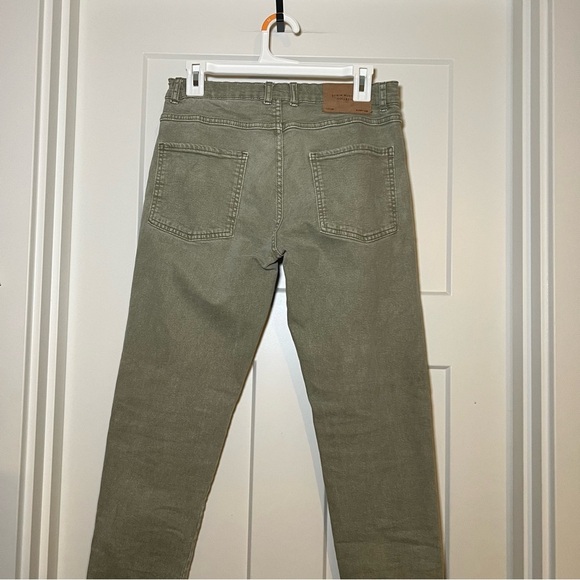 Zara Youth Junior Size Small 13-14 Green Denim Straight Leg - Picture 4 of 11